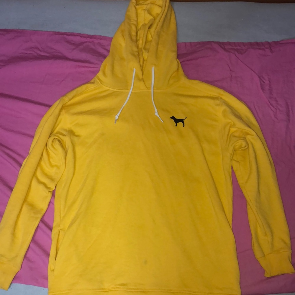 Yellow PINK Victoria’s Secret Drawstring Hoodie